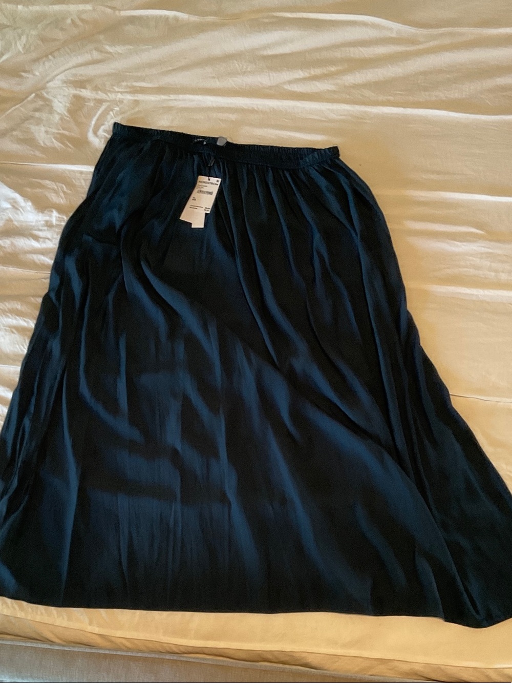Nordstrom Black Pleated Midi Skirt